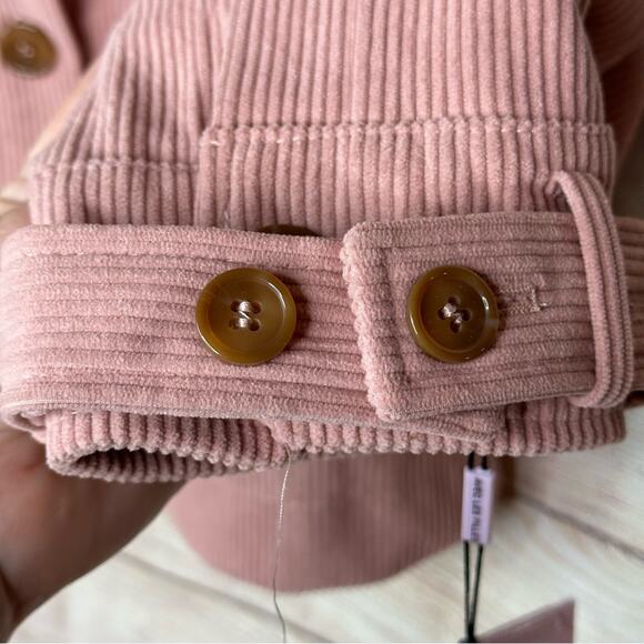 Avec Les Filles Pink Corduroy Trucker Style Cropped Jacket - Picture 5 of 12